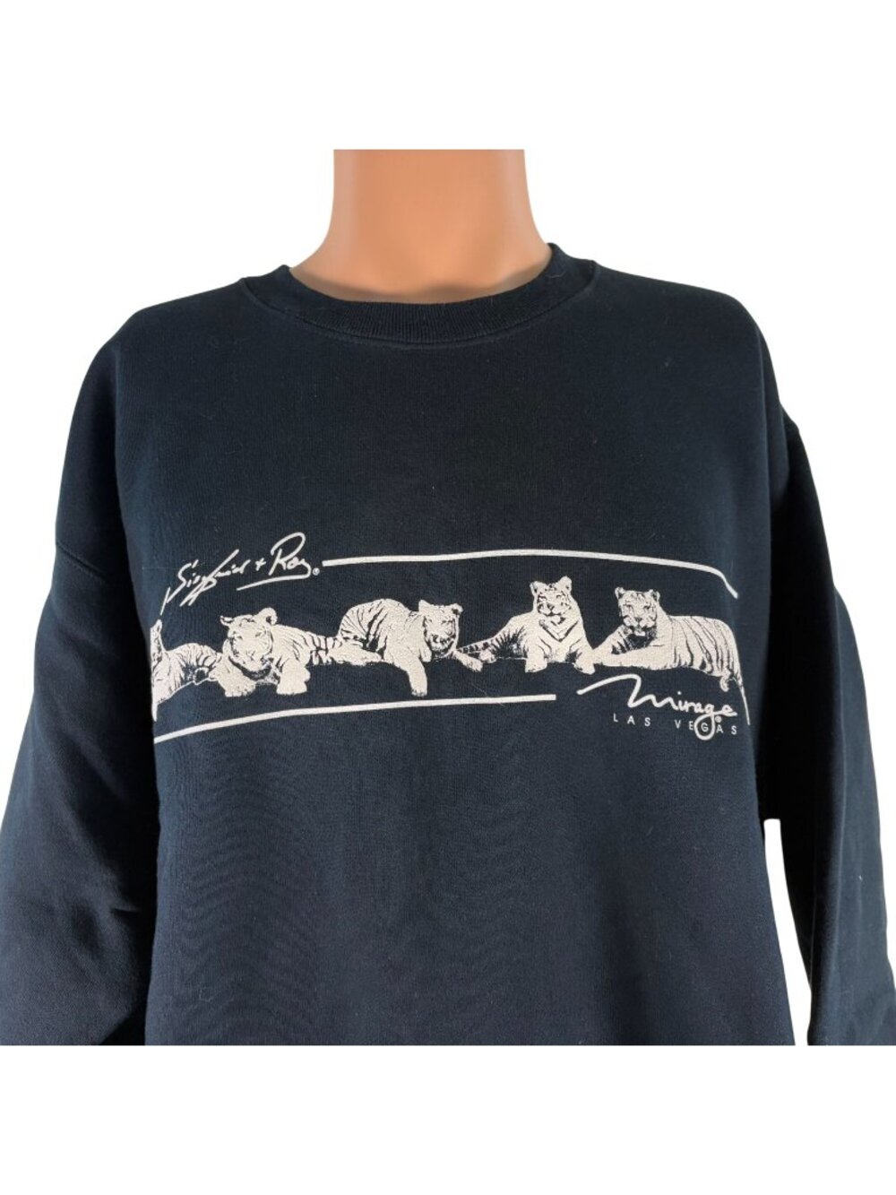 Vintage Siegfried and Roy Crewneck Sweatshirt Mens XL Mirage Las Vegas 90s